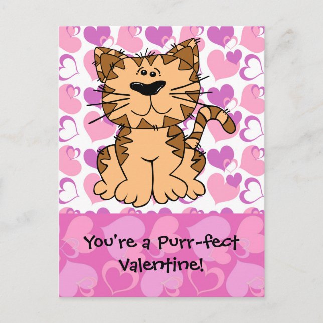 Cartão Postal De Festividades Purr-fect Valentine (Frente)