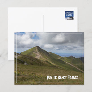 Cartão Postal De Festividades Puy de Sancy Volcanic Landscape, França