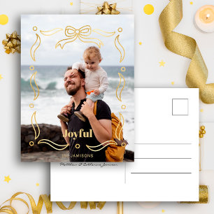 Cartão Postal De Festividades Quadro 1-Fotografia da Faixa de Fósforo Dourado Fe