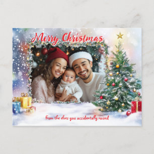 Cartão Postal De Festividades Quadro de Fotografias de Apresentação de papais no