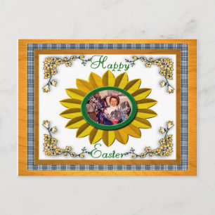 Cartão Postal De Festividades Quadro de madeira felz pascoa