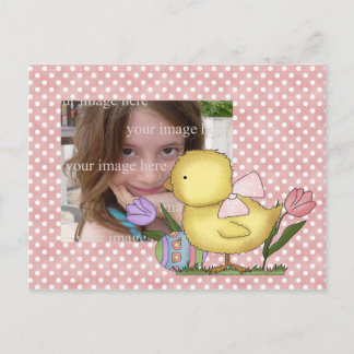 Cartão Postal De Festividades Quadro do pintinho da páscoa - Customzied