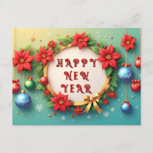Cartão Postal De Festividades Quadro Festivo de Férias de Natal
