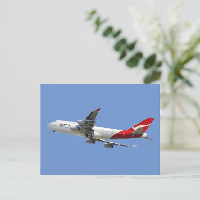 Cartão Postal De Festividades Quantas Airlines (Em pé/Frente)
