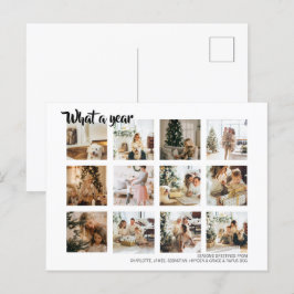 Cartão Postal De Festividades Que Ano Foto Natal Personalizado