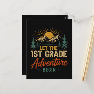 Cartão Postal De Festividades Que Comece a Aventura da 1ª Série