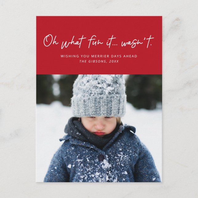 Cartão Postal De Festividades Que divertido não foi uma foto engraçada (Frente)