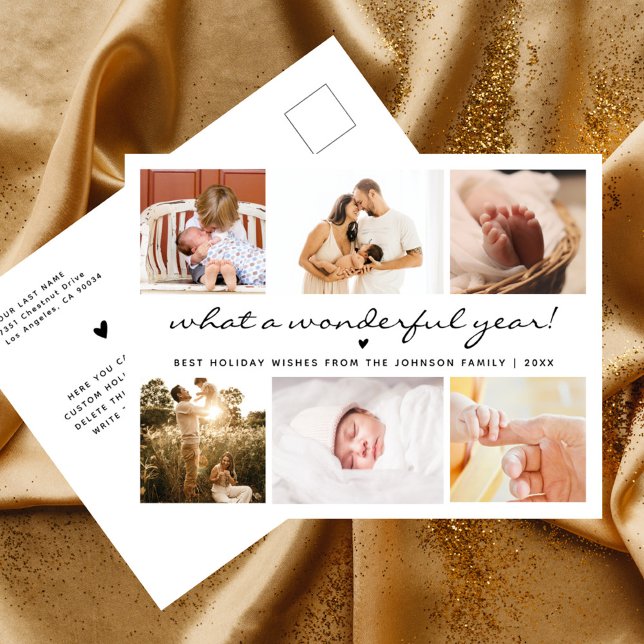 Cartão Postal De Festividades Que maravilhoso ano - Mínimo 6 Fotografias (Criador carregado)
