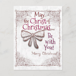 Cartão Postal De Festividades Que o Cristo do Natal esteja com você, artístico