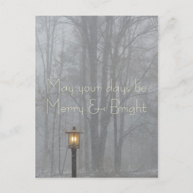 Cartão Postal De Festividades Que seus dias sejam Feliz e Feriado Brilhante (Frente)