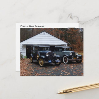 Cartão Postal De Festividades Queda na Nova Inglaterra