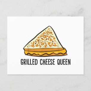 Cartão Postal De Festividades Queijo grelhado Rainha Engraçada Engraçado Queijo 