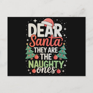 Cartão Postal De Festividades Querido Papai Noel Eles São Os Travessos Natal