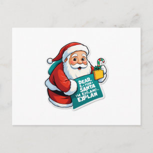 Cartão Postal De Festividades Querido Papai Noel, Posso Explicar...