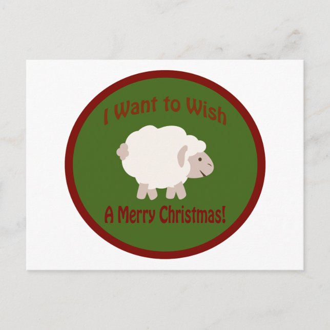 Cartão Postal De Festividades Quero Desejar Um Feliz Natal (Frente)