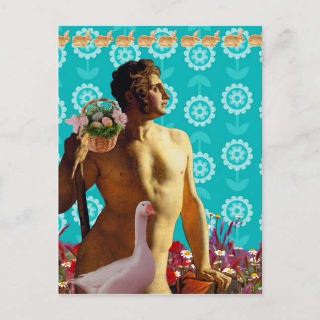 Cartão Postal De Festividades Rainbow Easter (Frente)