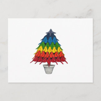 Cartão Postal De Festividades Rainbow Robins Christmas Tree