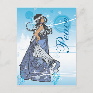 Cartão Postal De Festividades Rainha da Neve de Feriado