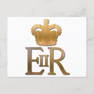 Cartão Postal De Festividades Rainha Elizabeth Royal Crown