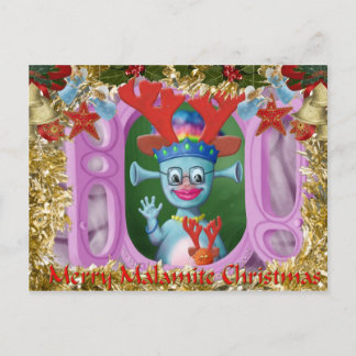 Cartão Postal De Festividades Rainha Mabel & Cedric. Feliz Natal!