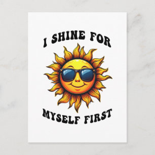 Cartão Postal De Festividades Raio De Sol Sarcástico - Eu Brigo Para Mim Mesmo