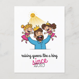 Cartão Postal De Festividades Raising Queens Como um Rei