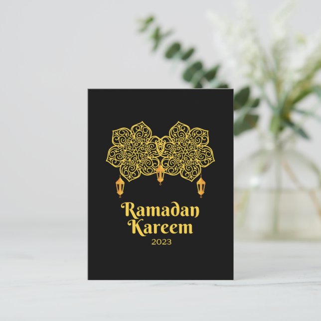 Cartão Postal De Festividades Ramadan Kareem Significado - Eid Mubarak 2023 (Em pé/Frente)