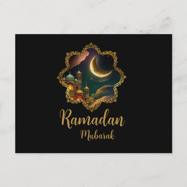 CARTÃO POSTAL DE FESTIVIDADES RAMADAN MUBARAK KAREEM 2024 (Frente)