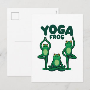 Cartão Postal De Festividades Rãs de Yoga