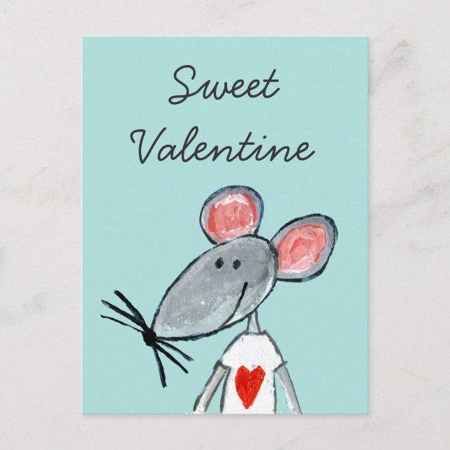 Cartão Postal De Festividades Rato do amor (Frente)