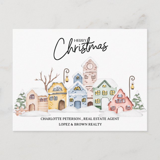 Cartão Postal De Festividades Real Estate Christmas (Frente)