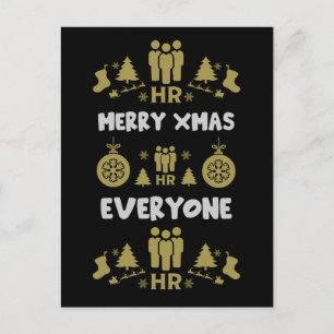 Cartão Postal De Festividades Recursos Humanos Papais noeis Feios Presentes Xmas