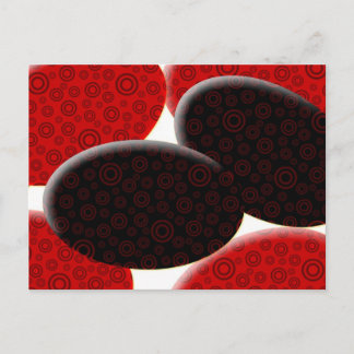 Cartão Postal De Festividades Red & Black Easter Eggs