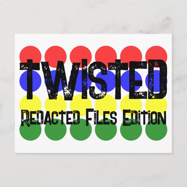 Cartão Postal De Festividades Redacted Files Edition Twisted Government Series (Frente)