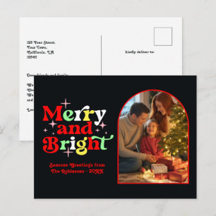 Cartão Postal De Festividades Redemoinho de Hortelã Alegre e Brilhante Natal Ret