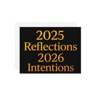 Cartão Postal De Festividades Reflections Intentions 2026 Gold Goal Planner 