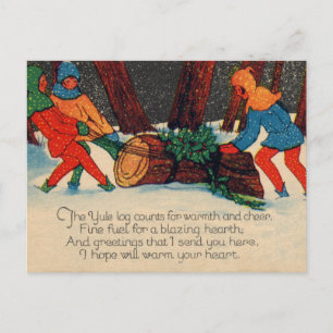 Cartão Postal De Festividades Registro Yule