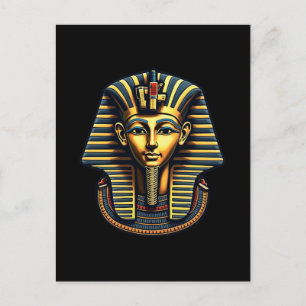 Cartão Postal De Festividades Rei Faraó Tutankhamun Pharaó Antigo Egípcio
