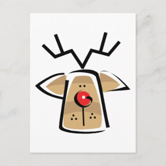Cartão Postal De Festividades Reindeer de Natal Gift