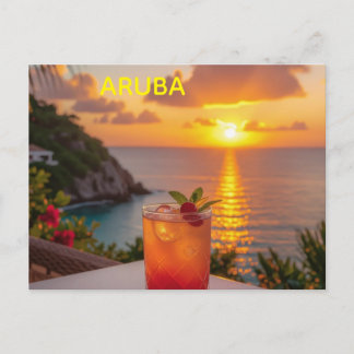 Cartão Postal De Festividades Relaxamento em aruba