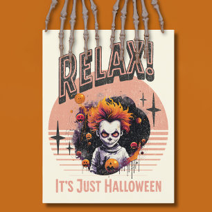 Cartão Postal De Festividades Relaxe, É Só Halloween Palhaço Infantil Assustador