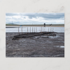 Cartão Postal De Festividades Relic of the Deep: Sunken Boat na Usina de Warland