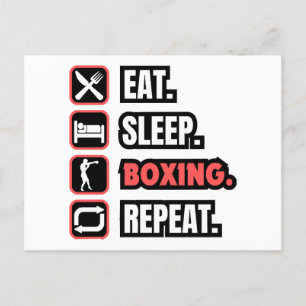 Cartão Postal De Festividades Repetir Boxing de Repouso