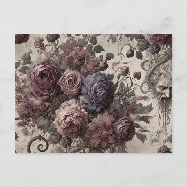 Cartão Postal De Festividades Repulsão Delicada - Vitoriano Gótico (Frente)