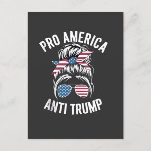 Cartão Postal De Festividades Resistência ao Sinalizador Anti-Trump Americano Pr