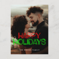 Retro 80s Luzes neon Foto de feriados felizes