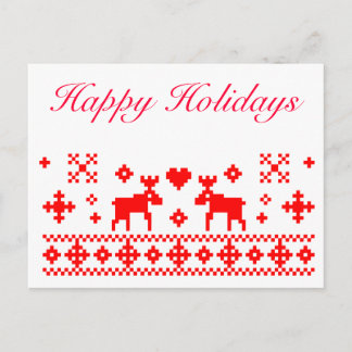 Cartão Postal De Festividades Retro Christmas Card