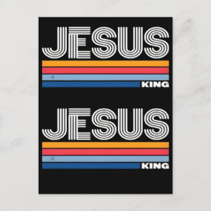 Cartão Postal De Festividades Retro jesus rei cristão