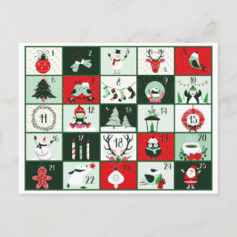 CARTÃO POSTAL DE FESTIVIDADES RETRO NATAL ADVENTE 2023