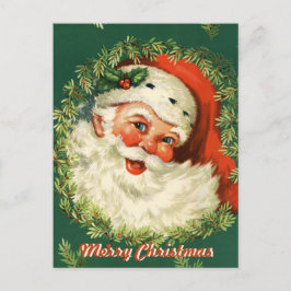 Cartão Postal De Festividades Retro Santa Postcard